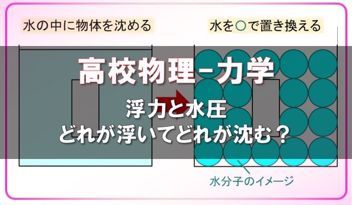 高校物理 浮力と水圧の違い どれが浮いてどれが沈む デルタ先生の物理と数学の部屋